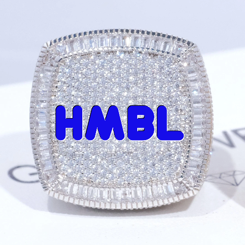 CUSTOM LETTER 3D ICED RING