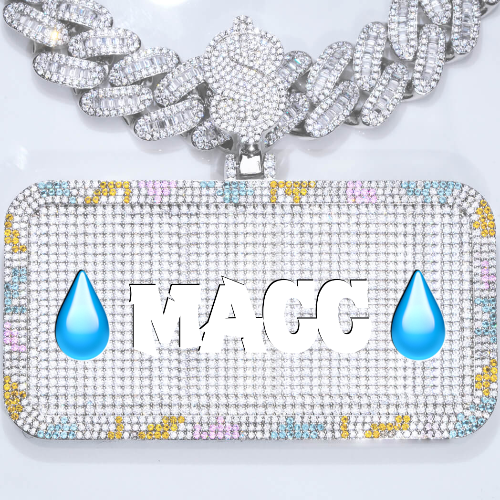CUSTOM LETTER NECKLACE 3D COLORFUL SQUARE