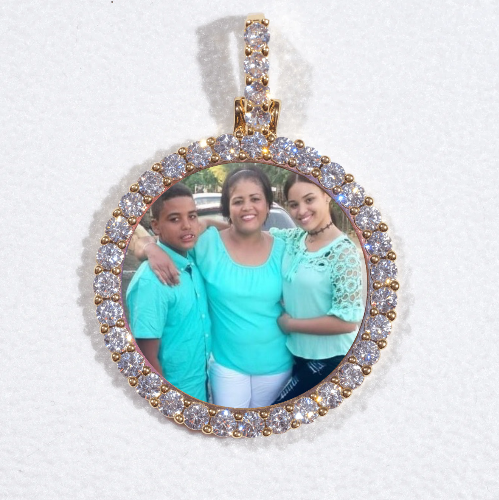 3D CIRCLE CUSTOM PICTURE PENDANT SMALL SIZE
