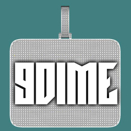 CUSTOM LETTER NECKLACE 3D BIG SQUARE