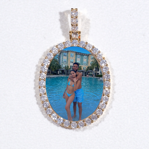 3D Oval Custom Picture Pendant