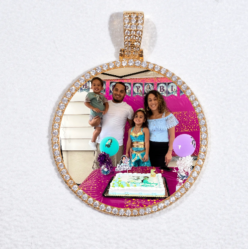MEDIUM 3D CIRCLE CUSTOM PICTURE PENDANT