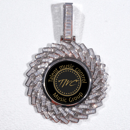Large 3D Baguette Custom Picture Pendant