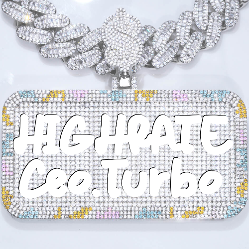 CUSTOM LETTER NECKLACE 3D COLORFUL SQUARE