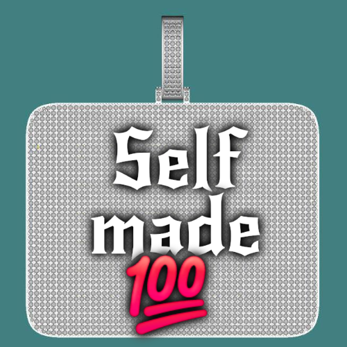 CUSTOM LETTER NECKLACE 3D BIG SQUARE