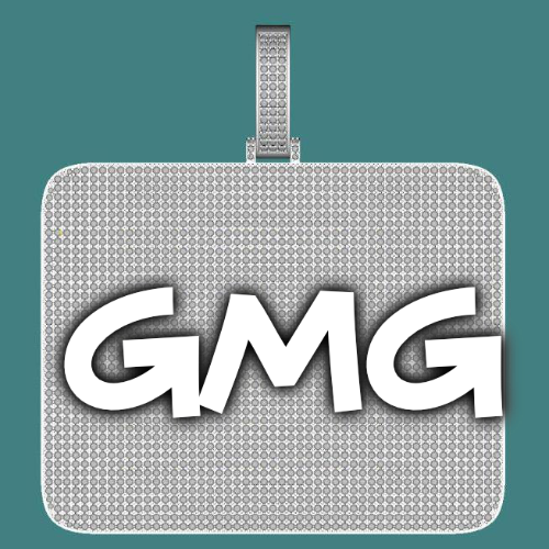CUSTOM LETTER NECKLACE 3D BIG SQUARE
