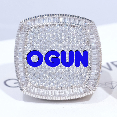CUSTOM LETTER 3D ICED RING