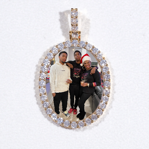 3D Oval Custom Picture Pendant