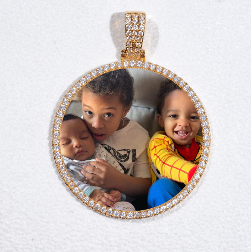 MEDIUM 3D CIRCLE CUSTOM PICTURE PENDANT