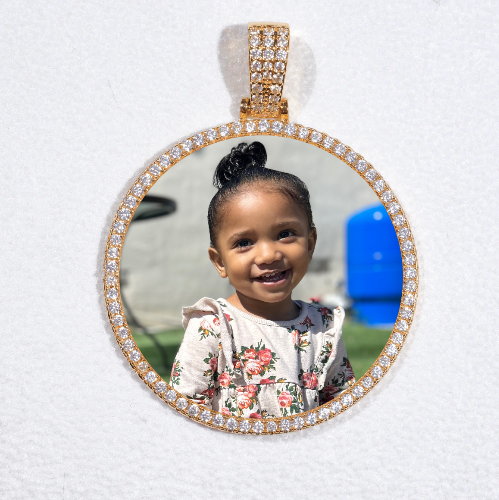MEDIUM 3D CIRCLE CUSTOM PICTURE PENDANT
