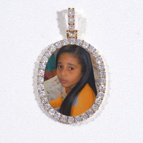3D Oval Custom Picture Pendant