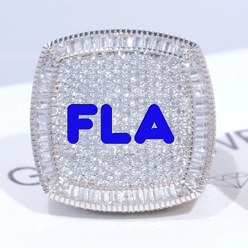 CUSTOM LETTER 3D ICED RING