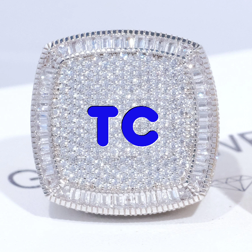 CUSTOM LETTER 3D ICED RING