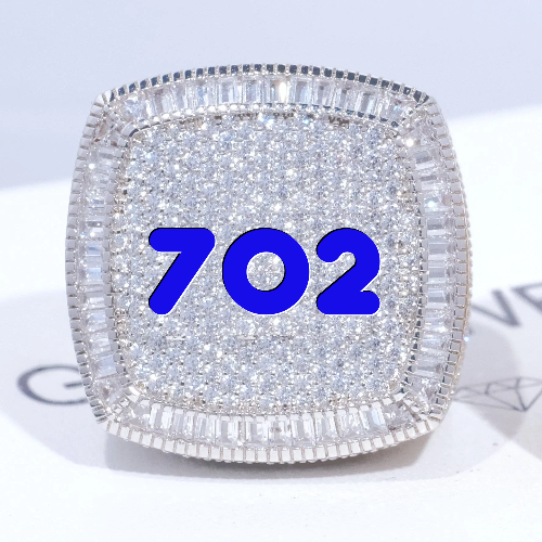 CUSTOM LETTER 3D ICED RING