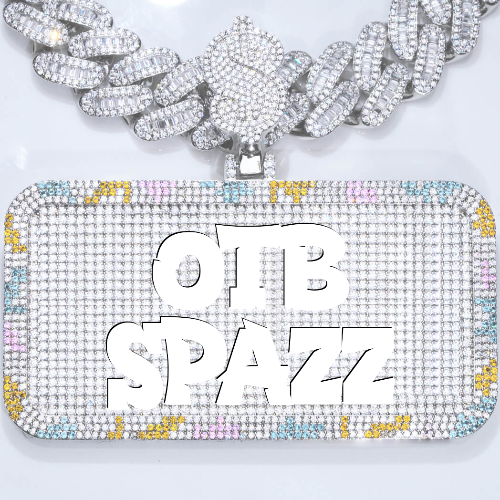 CUSTOM LETTER NECKLACE 3D COLORFUL SQUARE
