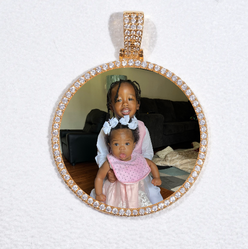 MEDIUM 3D CIRCLE CUSTOM PICTURE PENDANT