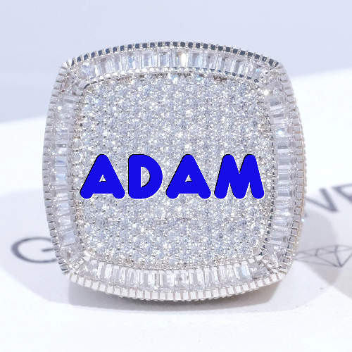CUSTOM LETTER 3D ICED RING