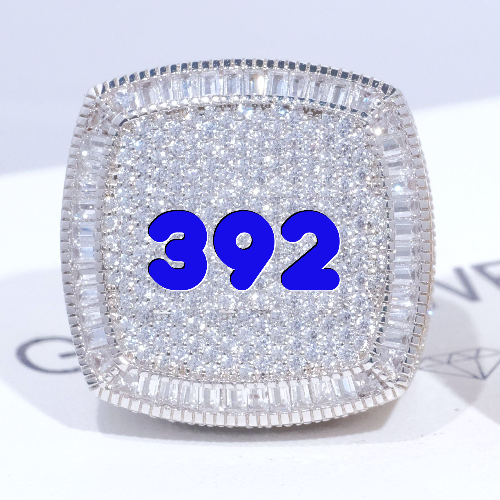 CUSTOM LETTER 3D ICED RING