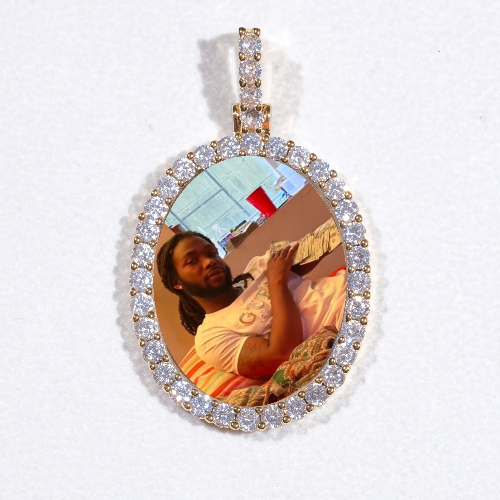 3D Oval Custom Picture Pendant