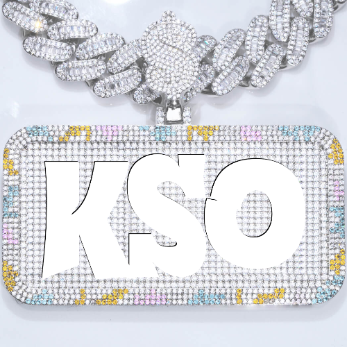 CUSTOM LETTER NECKLACE 3D COLORFUL SQUARE