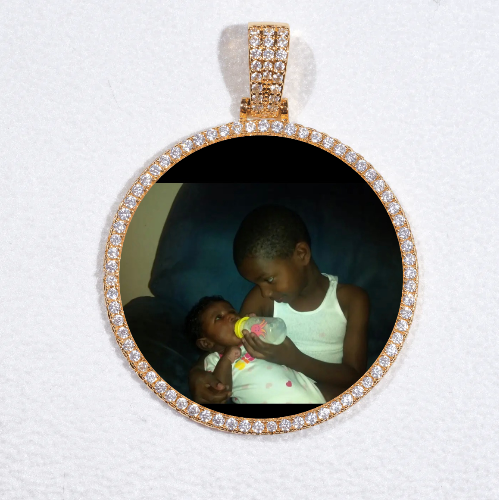 MEDIUM 3D CIRCLE CUSTOM PICTURE PENDANT