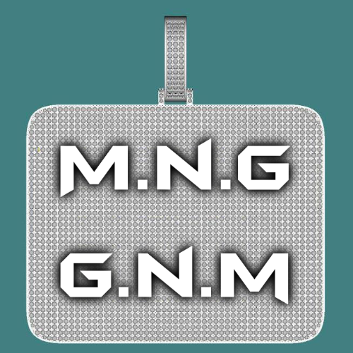 CUSTOM LETTER NECKLACE 3D BIG SQUARE