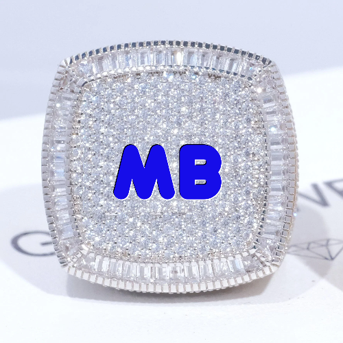 CUSTOM LETTER 3D ICED RING