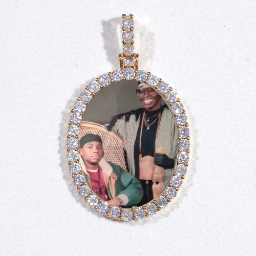 3D Oval Custom Picture Pendant