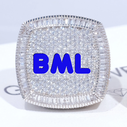 CUSTOM LETTER 3D ICED RING