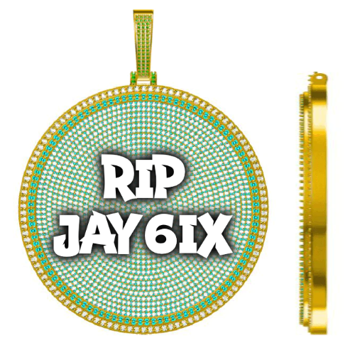 CUSTOM LETTER NECKLACE 3D BIG DISC