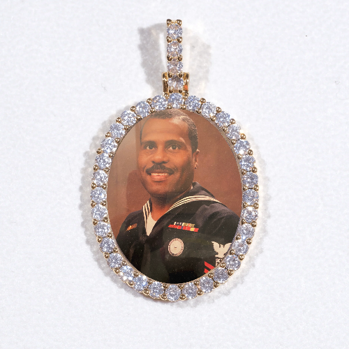 3D Oval Custom Picture Pendant
