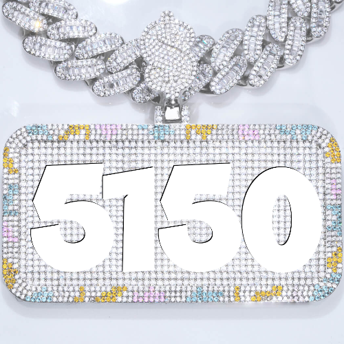 CUSTOM LETTER NECKLACE 3D COLORFUL SQUARE