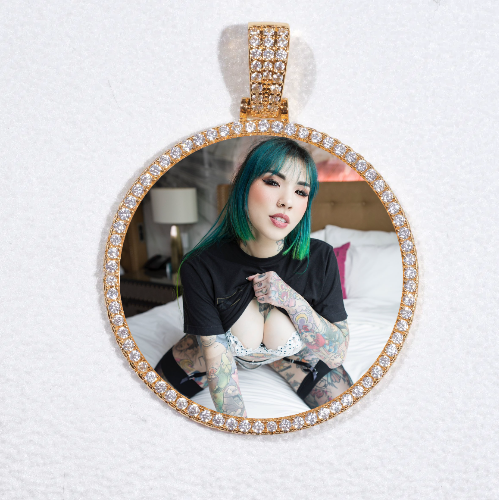 MEDIUM 3D CIRCLE CUSTOM PICTURE PENDANT