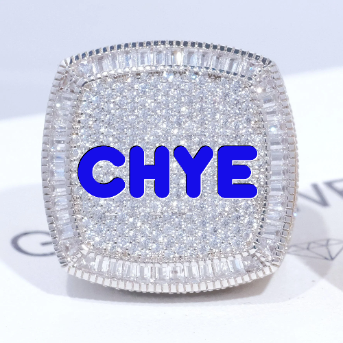CUSTOM LETTER 3D ICED RING