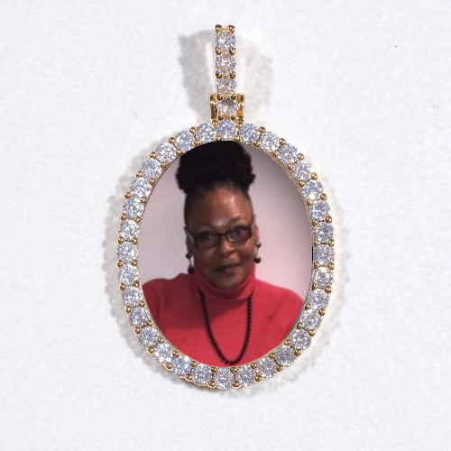 3D Oval Custom Picture Pendant