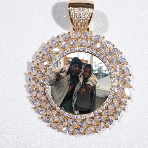 Large 3D Wheat Ear Custom Picture Pendant
