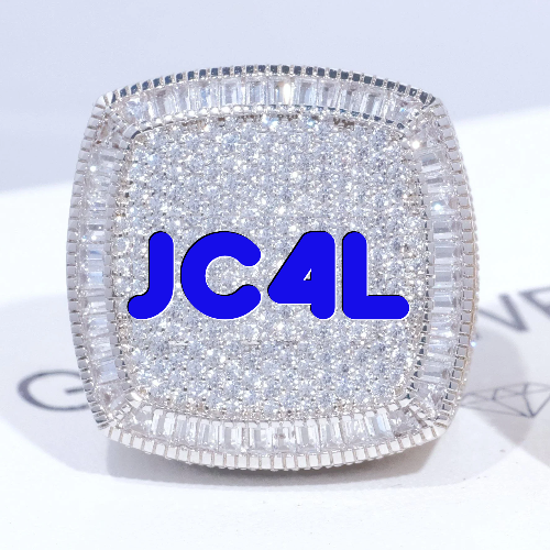 CUSTOM LETTER 3D ICED RING