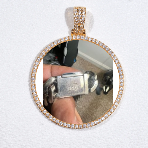 MEDIUM 3D CIRCLE CUSTOM PICTURE PENDANT