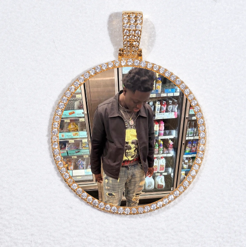 MEDIUM 3D CIRCLE CUSTOM PICTURE PENDANT