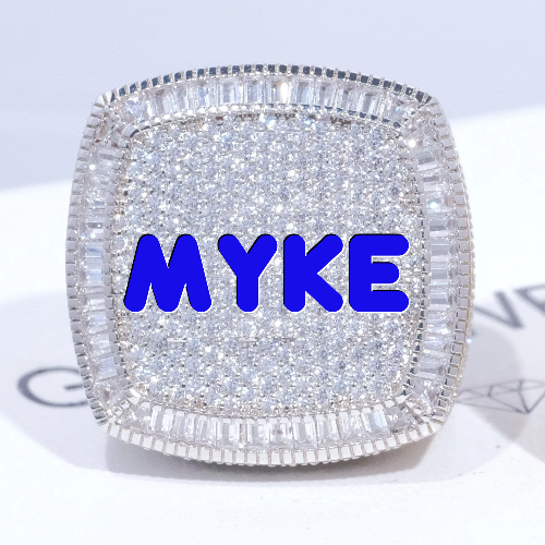 CUSTOM LETTER 3D ICED RING