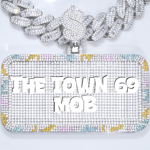 CUSTOM LETTER NECKLACE 3D COLORFUL SQUARE