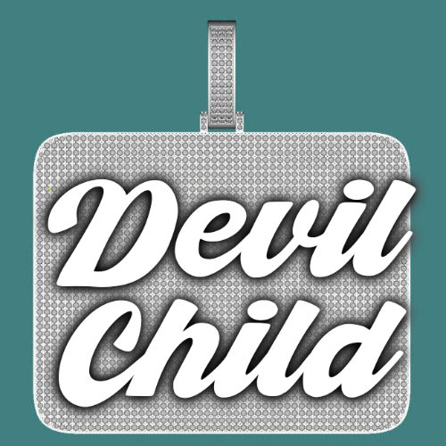 CUSTOM LETTER NECKLACE 3D BIG SQUARE