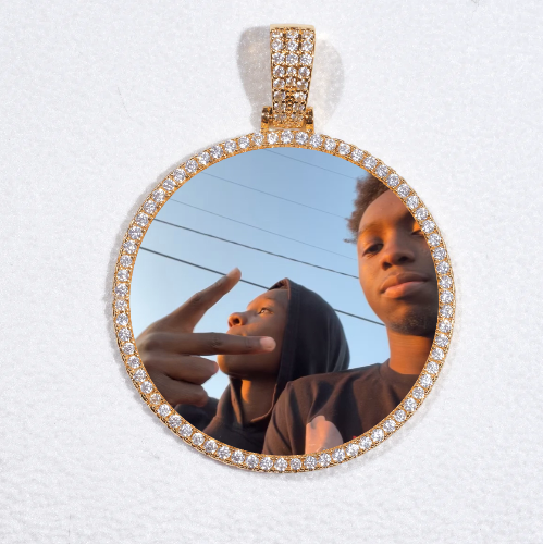 MEDIUM 3D CIRCLE CUSTOM PICTURE PENDANT
