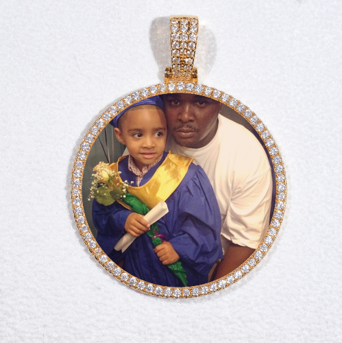 MEDIUM 3D CIRCLE CUSTOM PICTURE PENDANT