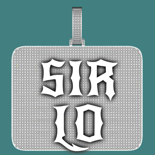 CUSTOM LETTER NECKLACE 3D BIG SQUARE