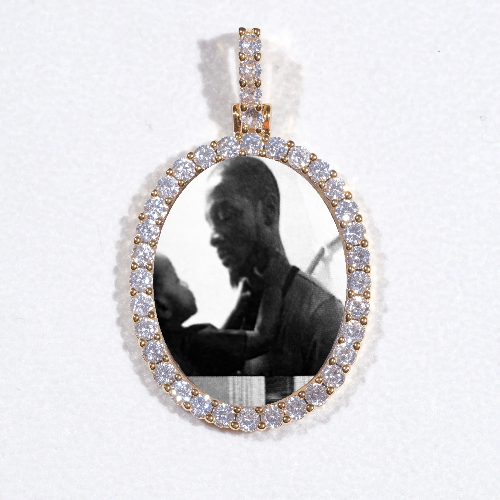 3D Oval Custom Picture Pendant