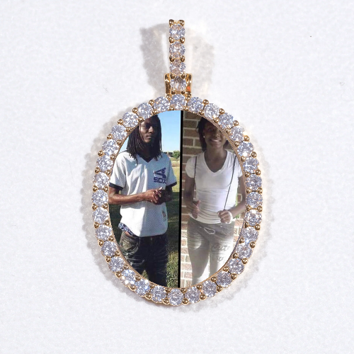 3D Oval Custom Picture Pendant