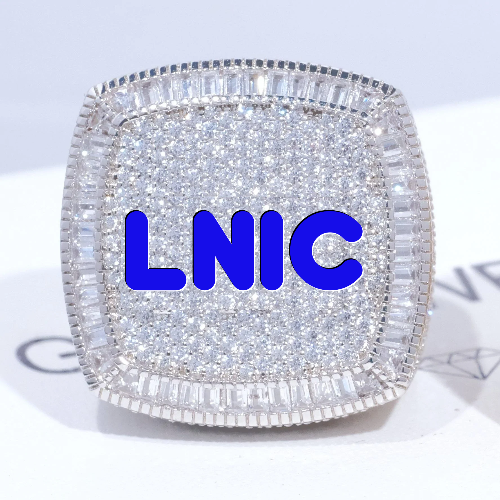 CUSTOM LETTER 3D ICED RING