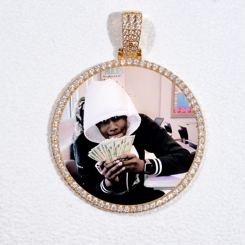 MEDIUM 3D CIRCLE CUSTOM PICTURE PENDANT