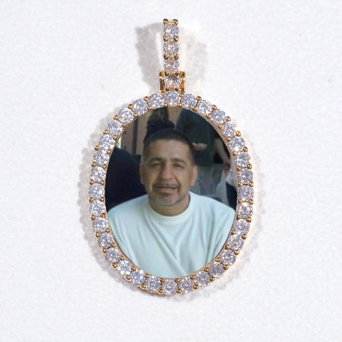 3D Oval Custom Picture Pendant